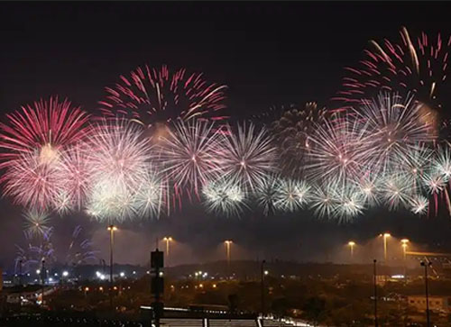 阿拉尔市焰火晚会